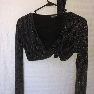 Long sleeve crop top